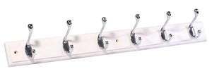 DLYNCH 6 HOOK COAT RACK WHITE