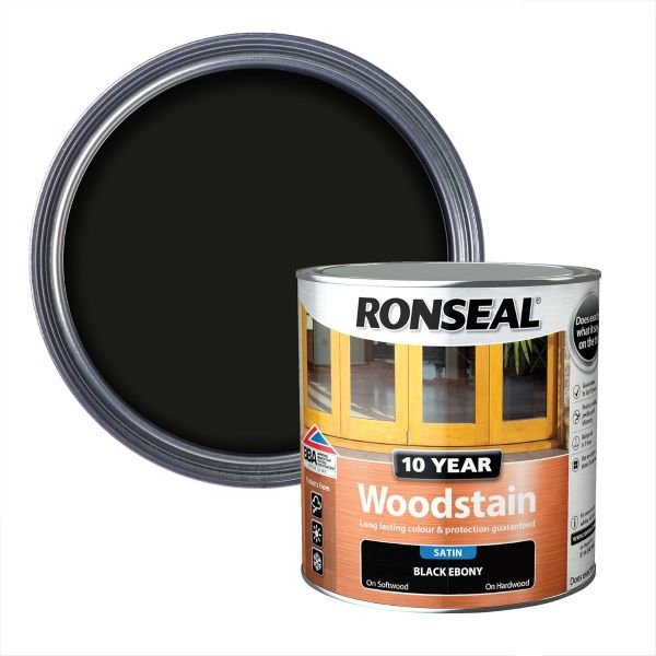 RONSEAL 10YEAR WOODSTAIN EBONY 2.5L SATIN