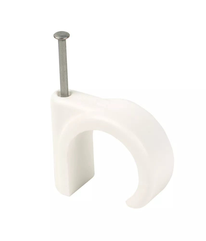 JMURPHY 28mm WHITE NAIL IN PIPE CLIP BOX
