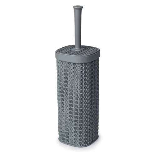 DLYNCH GREY LACE DESIGN TOILET BRUSH+HOLDER