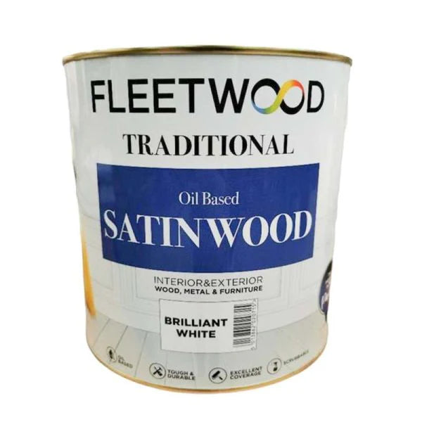 FLEETWOOD SATINWOOD WHITE OIL BASE 5LT