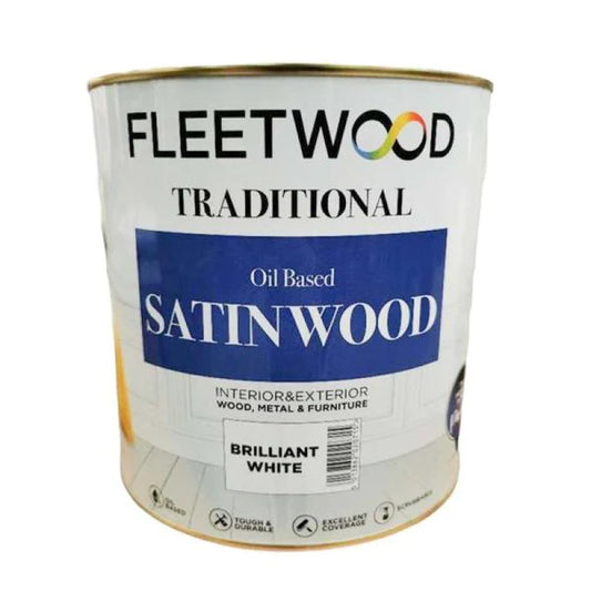 FLEETWOOD SATINWOOD WHITE OIL BASE 5LT