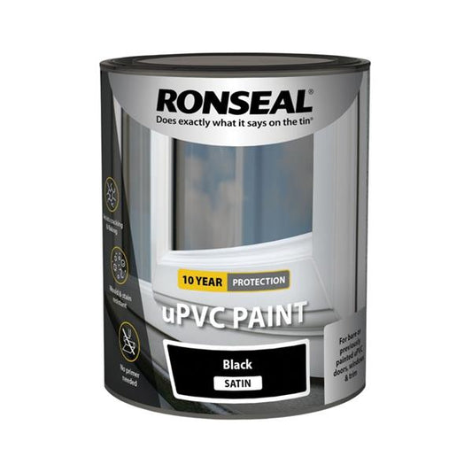 RONSEAL UPVC Paint Blk Satin 750ml